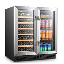 Small under sales counter beverage refrigerator